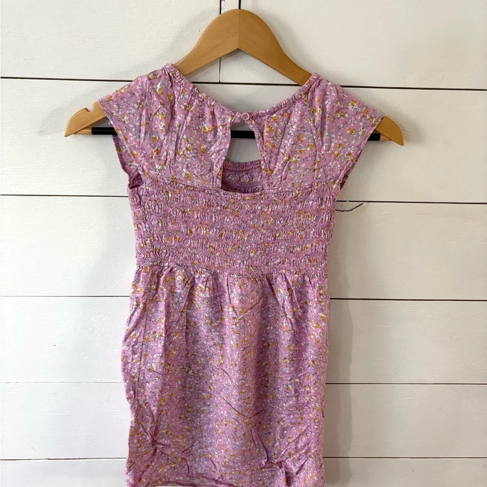 OshKosh B’gosh Girls Pink Floral Smocked Dress Size 10